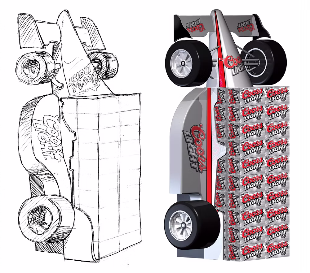 How We Do It - the process of taking your project idea and turning it into reality like this Coors Light car